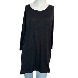 Wantable Size X-Large 14-16 Solid Tee Crew-Neck Short Sleeve Black NWT